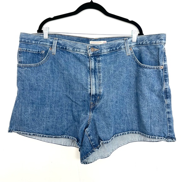 Levi's High Waisted Mom Shorts Denim Jean Shorts 24W 3X zq - Picture 1 of 4